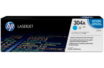 HP 304A Cyan Original LaserJet Toner Cartridge (CC531A)
